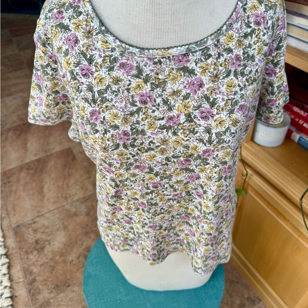 Laura Ashley Vintage Floral Cotton Tee XL – Romantic Cottagecore.